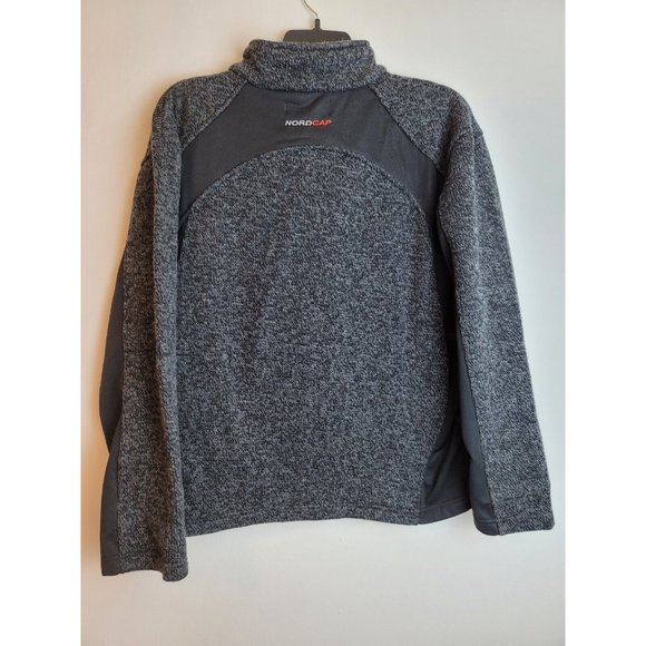 NordCap Men's Lg‎ Black/Gray Wool Blend Full Zip Long Sleeves Soft Shell Jacket - Picture 2 of 7